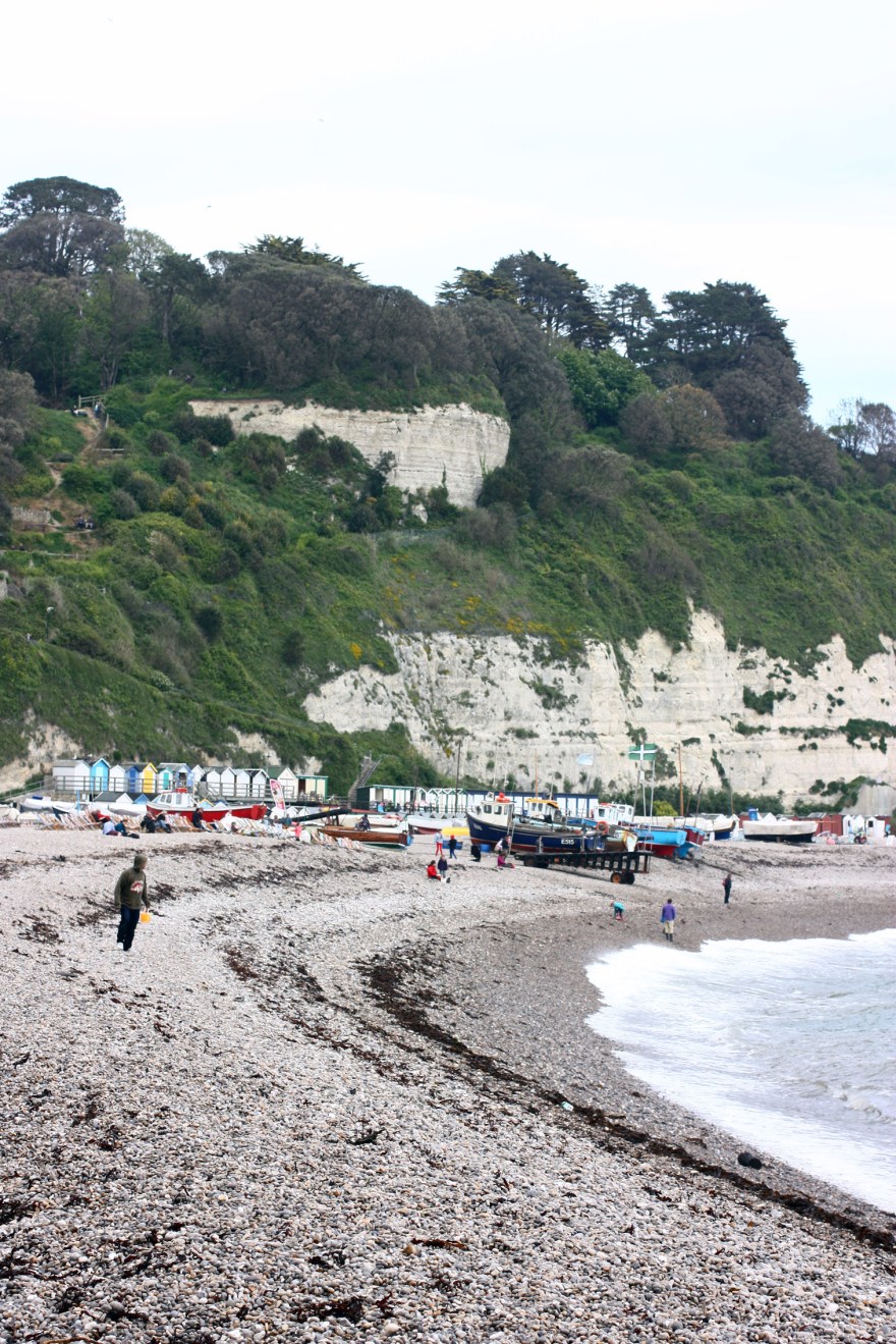 Looking east along the beach