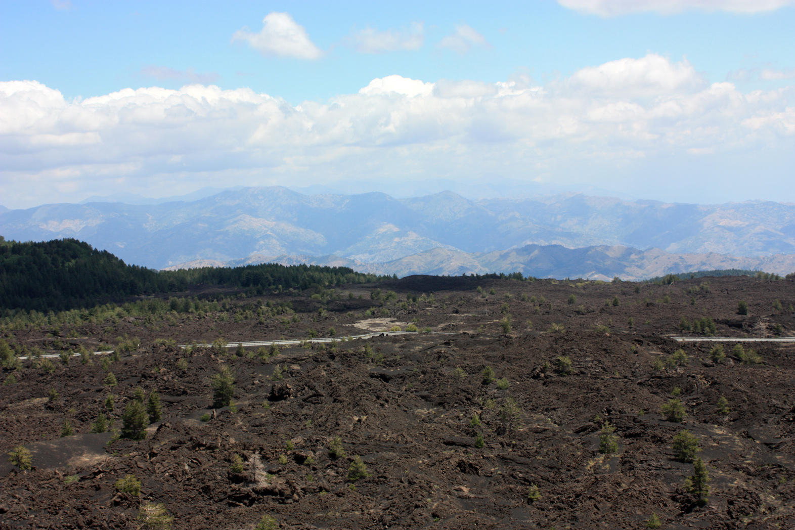 And way across to the Alcantara mountain range